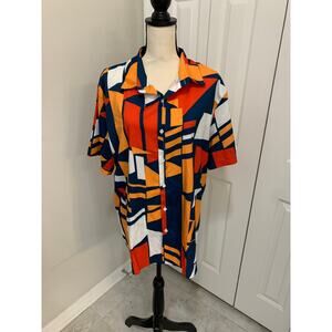 ChArmkpR abstract multi-color short sleeve shirt - XL